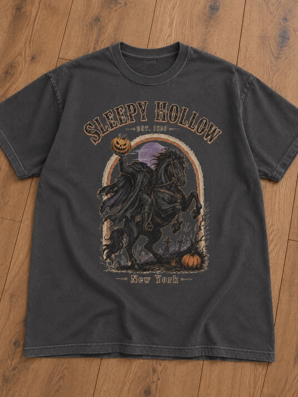 Sleepy Hollow Horseman Horror Halloween Graphic Pepper T-Shirt